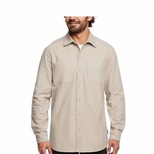 Woolrich Men's 100% Cotton Chamois Shirt Tan large